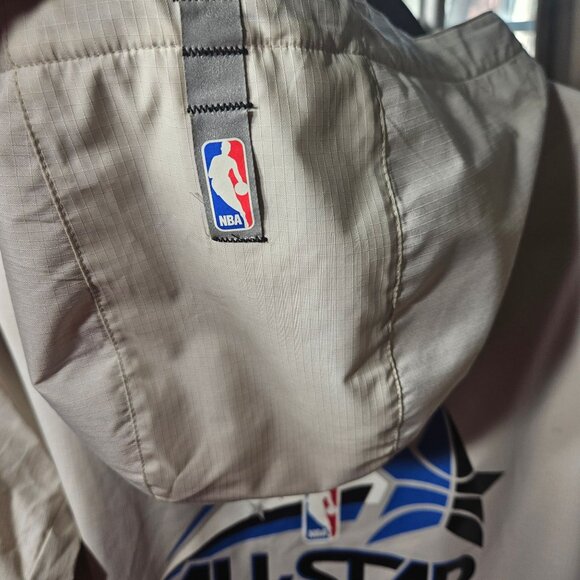 Adidas Beige/Black Hooded Jacket ORL 12 Logo Zip-Up Size M - Picture 7 of 9